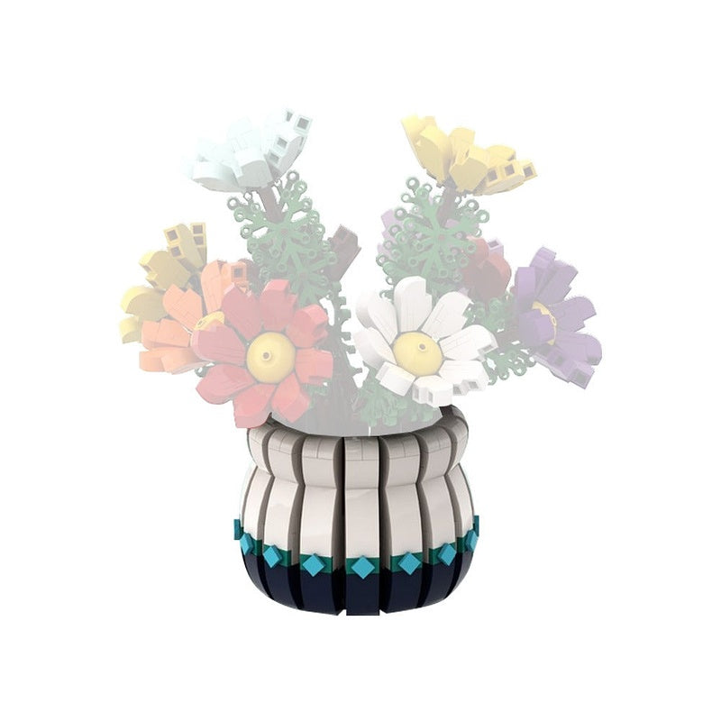 Vase MOC Building Kit | Modern Decorative Flower Vase Display Model - 4