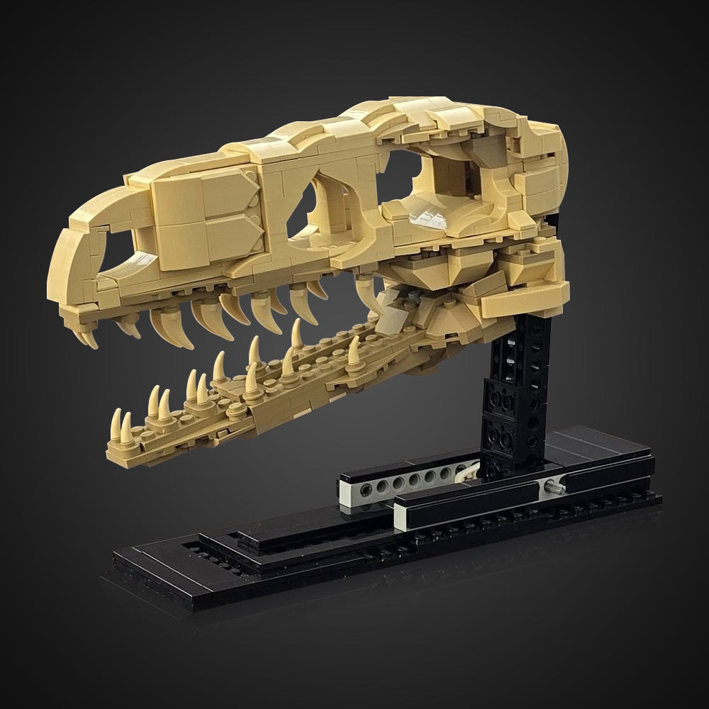 Velociraptor Fossil Skull Building Kit | LEGO-Compatible MOC - 3