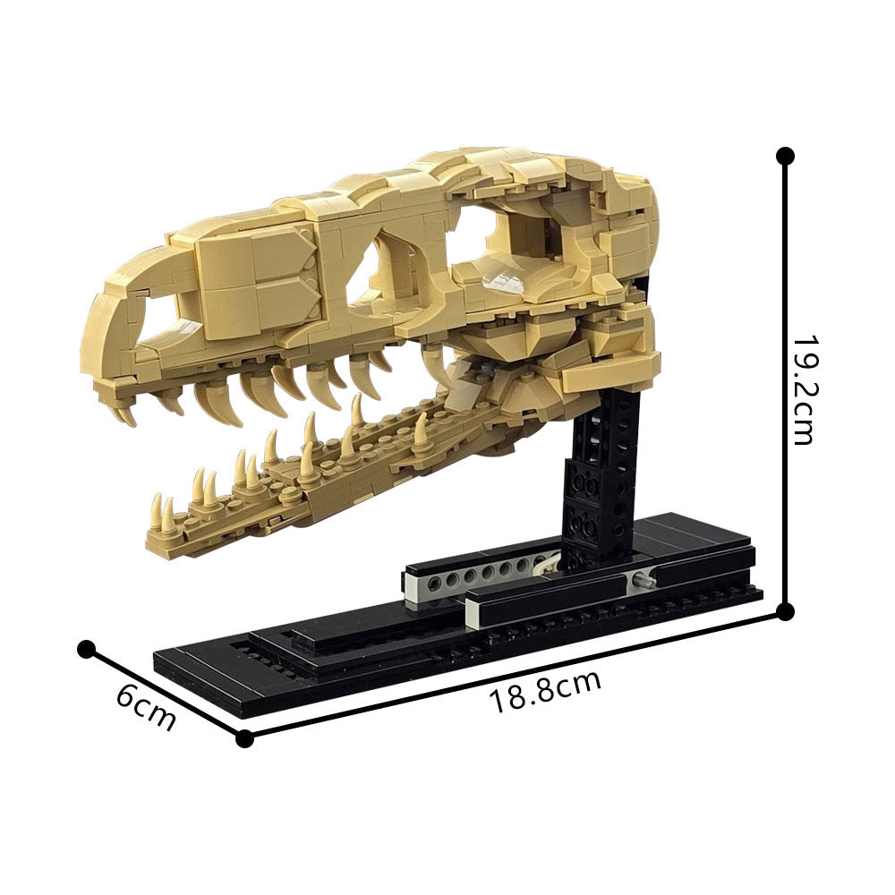 Velociraptor Fossil Skull Building Kit | LEGO-Compatible MOC - 4