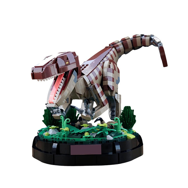 Velociraptor Statue MOC Building Kit | Prehistoric Dinosaur Display Model - 1
