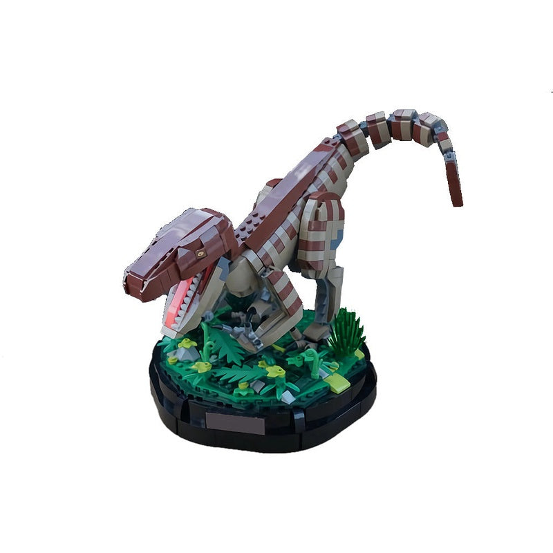Velociraptor Statue MOC Building Kit | Prehistoric Dinosaur Display Model - 3