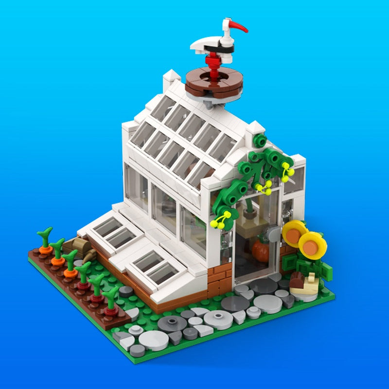 Victorian Greenhouse Architecture MOC Building Kit | Garden Display Model - 2