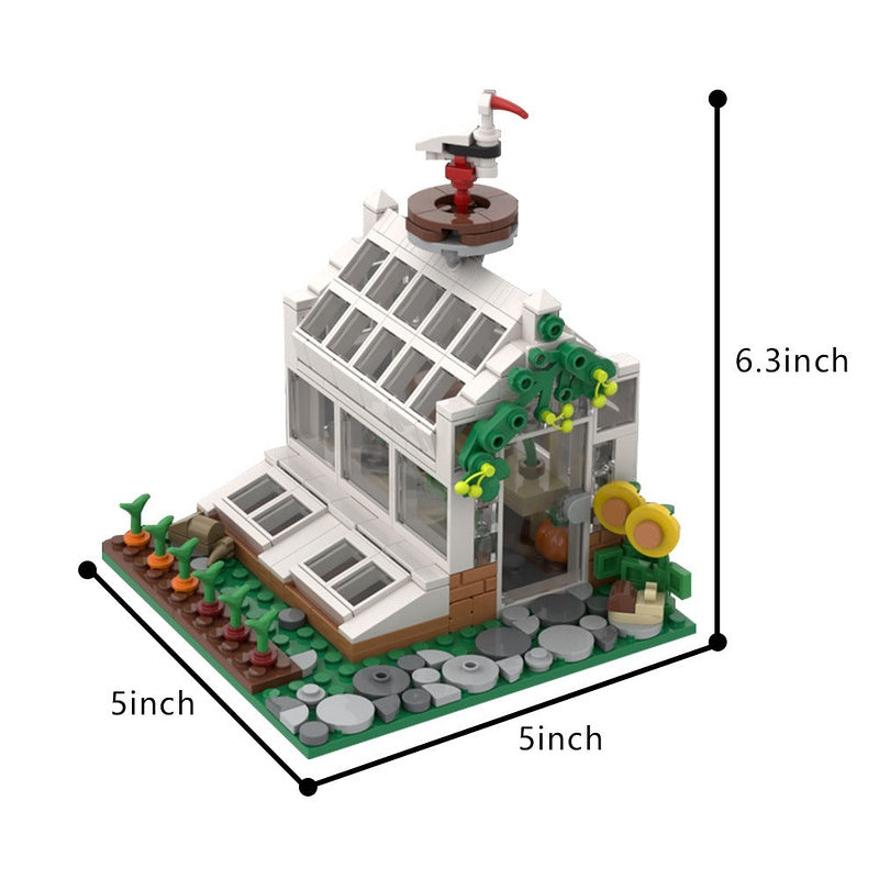 Victorian Greenhouse Architecture MOC Building Kit | Garden Display Model - 4