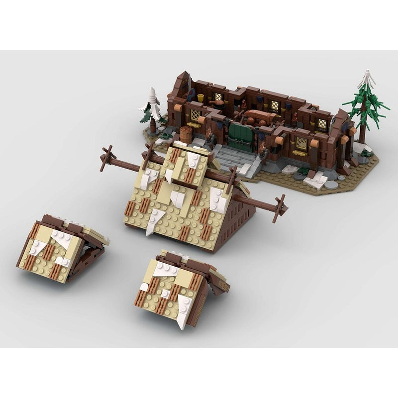 Viking Jarl Longhouse Nordic Village MOC Building Kit - 2
