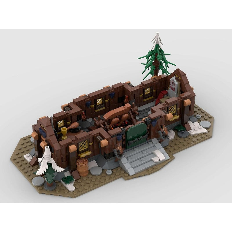 Viking Jarl Longhouse Nordic Village MOC Building Kit - 3