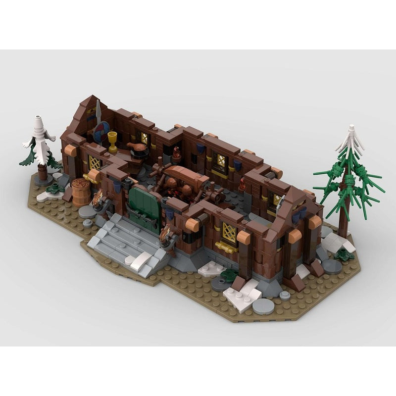 Viking Jarl Longhouse Nordic Village MOC Building Kit - 4