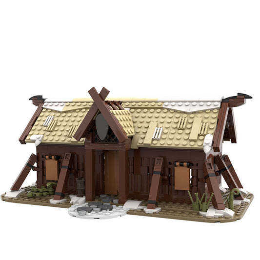 Viking Longhouse Building Kit | LEGO-Compatible MOC - 1