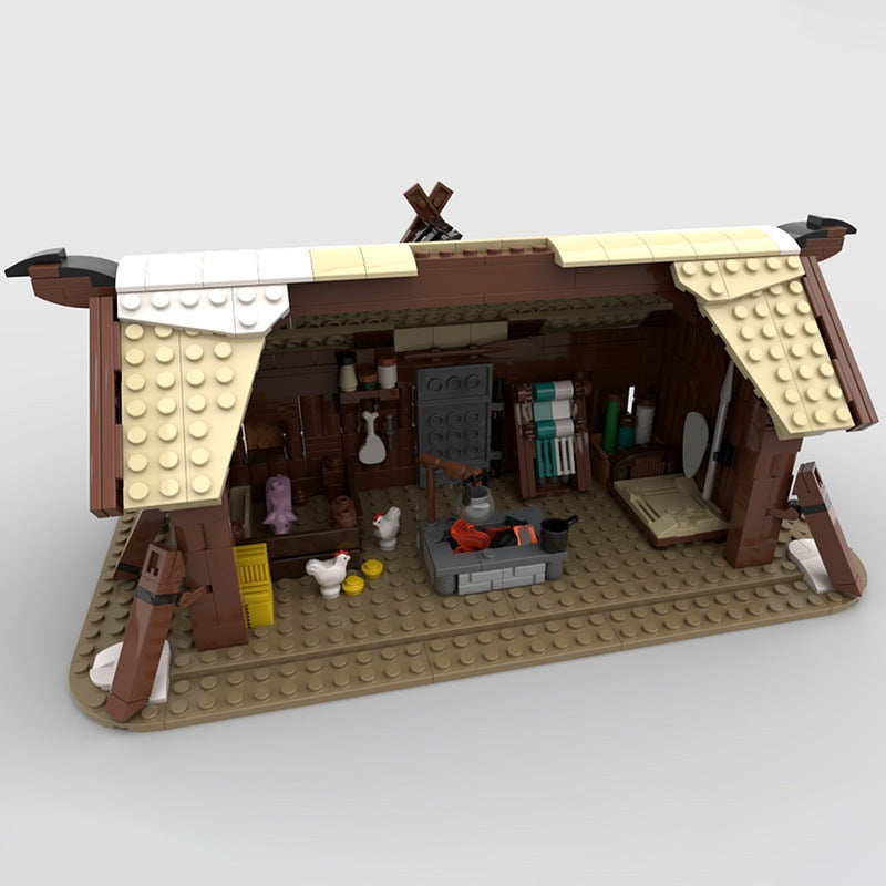 Viking Longhouse MOC Building Kit | Nordic Historic Village Architecture - 2