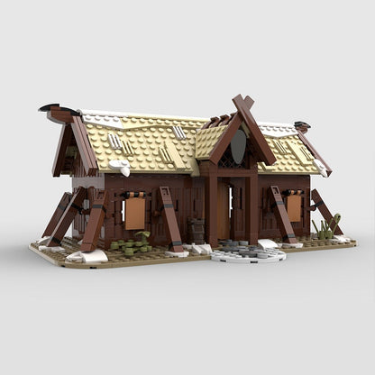 Viking Longhouse MOC Building Kit | Nordic Historic Village Architecture - 3