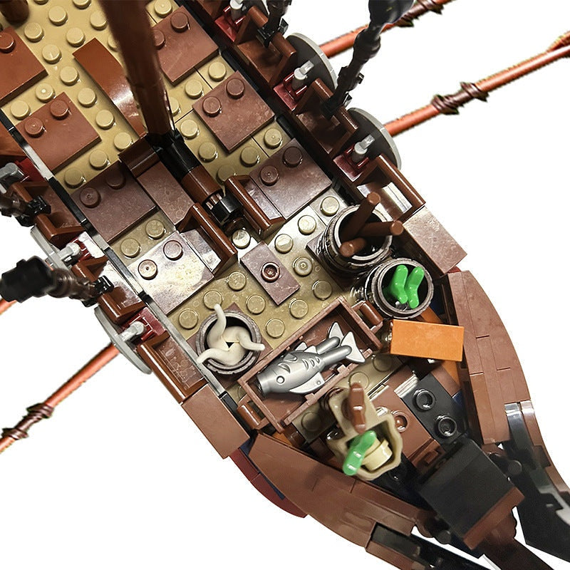 Viking Longship MOC Building Kit | Historic Wooden Sailing Vessel Model - 2