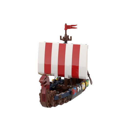Viking Ship Building Kit | LEGO-Compatible MOC - 1