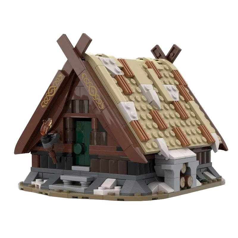 Viking Small Hut Building Kit | LEGO-Compatible MOC - 1