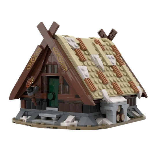 Viking Small Hut Building Kit | LEGO-Compatible MOC - 1