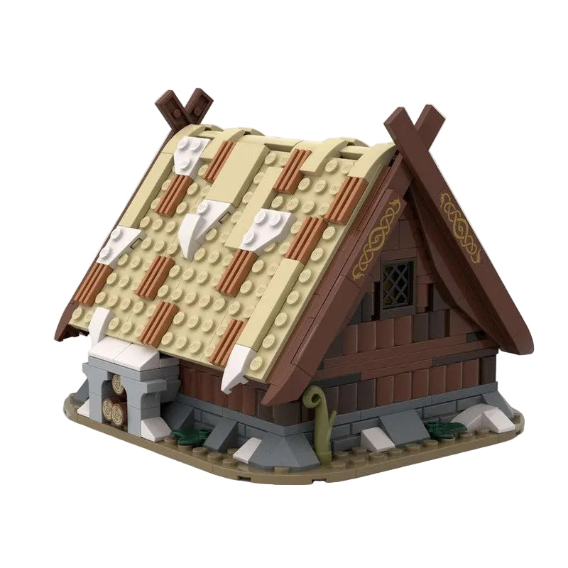 Viking Small Hut Building Kit | LEGO-Compatible MOC - 2