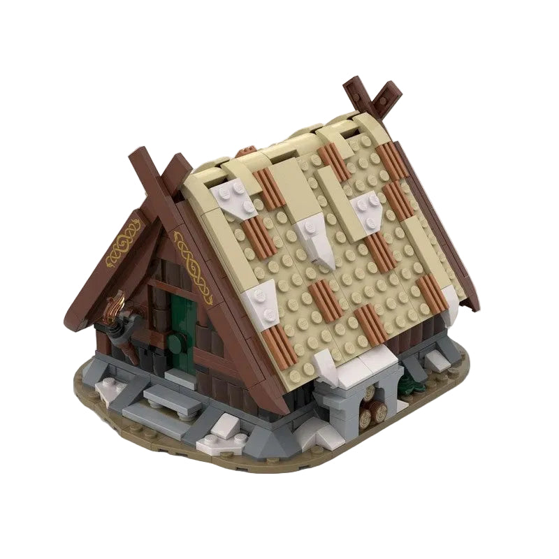 Viking Small Hut Building Kit | LEGO-Compatible MOC - 4
