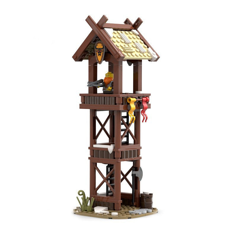 Viking Tower MOC Building Kit | Medieval Watchtower Architecture Model - 2