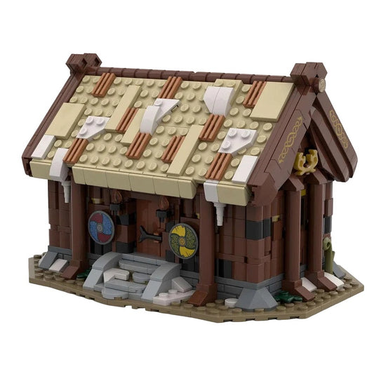 Viking Village House MOC Building Kit | Nordic Historic Architecture Model - 1