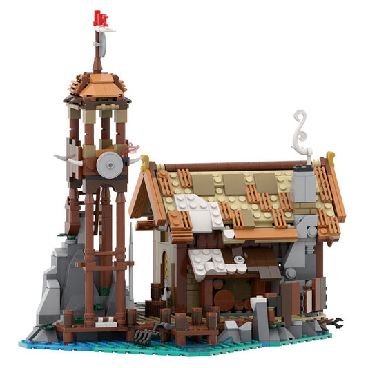 Viking Village Pirate Building Kit | LEGO-Compatible MOC - 1