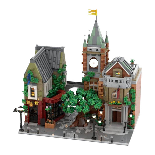Village Square Building Kit | LEGO-Compatible MOC - 1