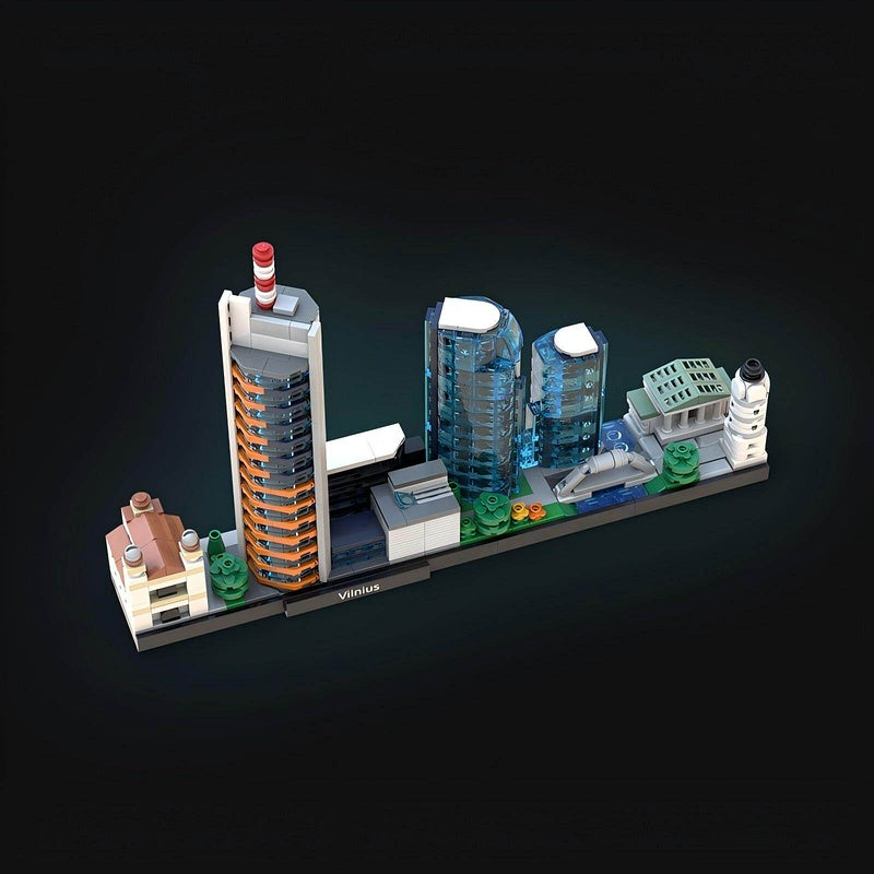 Vilnius Skyline Building Kit | LEGO-Compatible MOC - 1