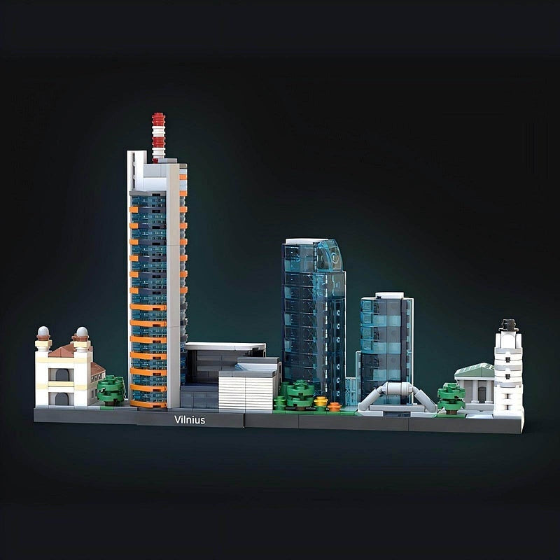 Vilnius Skyline MOC City Postcard Building Kit | Skyline Display Model - 4