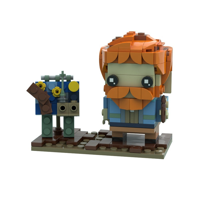 Vincent van Gogh MOC Cube Character Building Kit | Artist Figure Model - 1