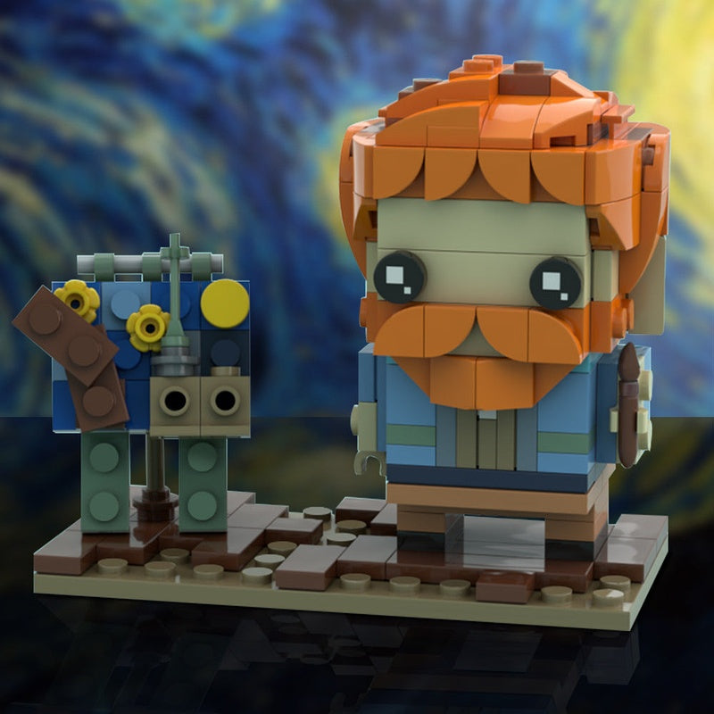 Vincent van Gogh MOC Cube Character Building Kit | Artist Figure Model - 2
