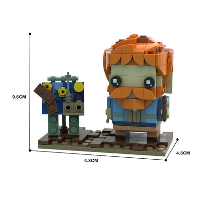 Vincent van Gogh MOC Cube Character Building Kit | Artist Figure Model - 4