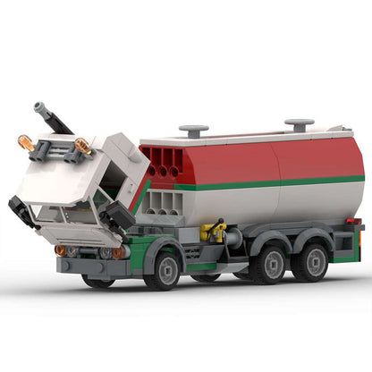 Vintage Energy Tanker Truck Building Kit | LEGO-Compatible MOC - 1