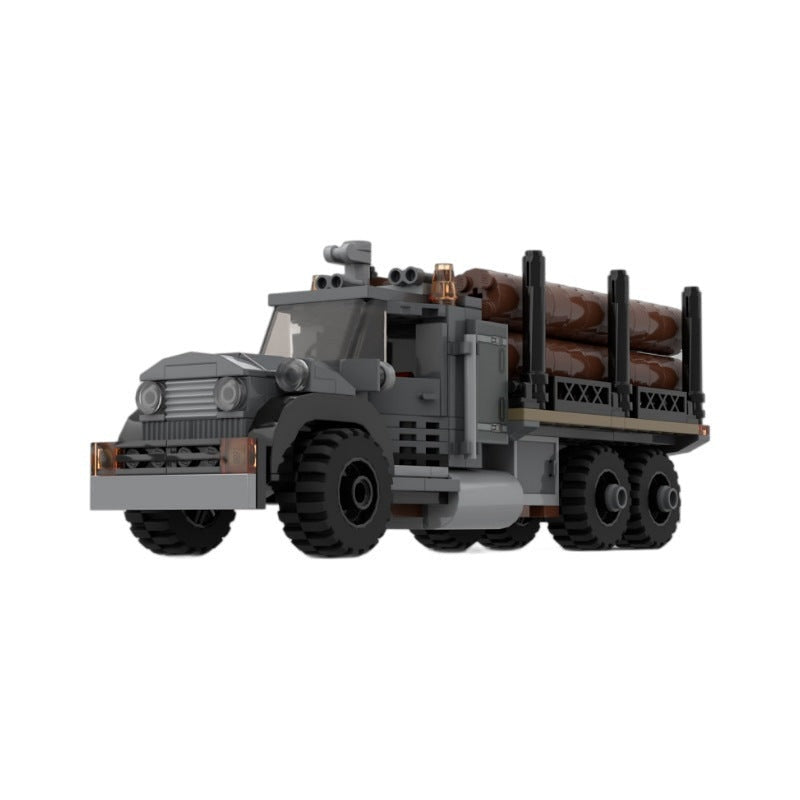 Vintage Logging Truck MOC Building Kit | Classic Forestry Vehicle - 4