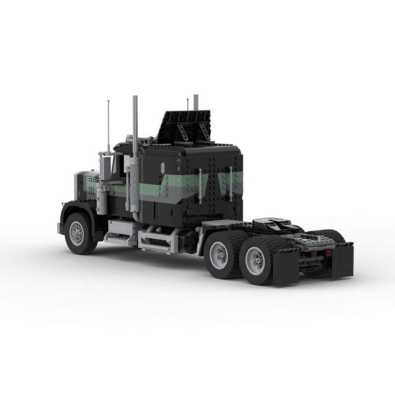 Vintage Long-Nose Heavy Duty Truck Building Kit | LEGO-Compatible MOC - 3