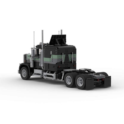 Vintage Long-Nose Heavy Duty Truck Building Kit | LEGO-Compatible MOC - 3