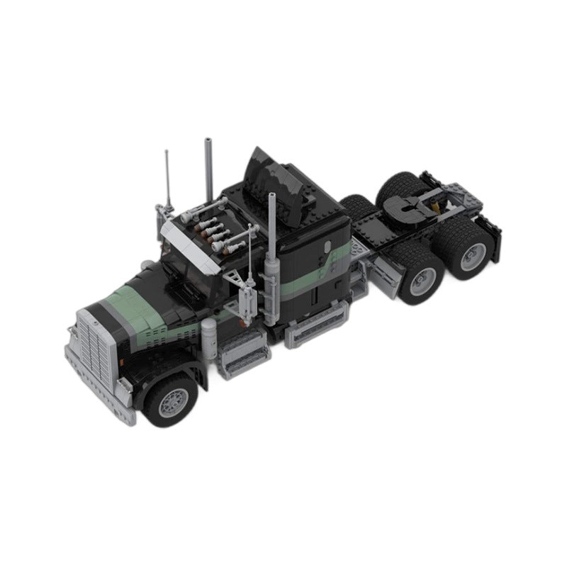Vintage Long-Nose Heavy Duty Truck Building Kit | LEGO-Compatible MOC - 4
