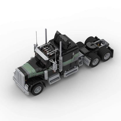 Vintage Long-Nose Heavy Duty Truck Building Kit | LEGO-Compatible MOC - 5