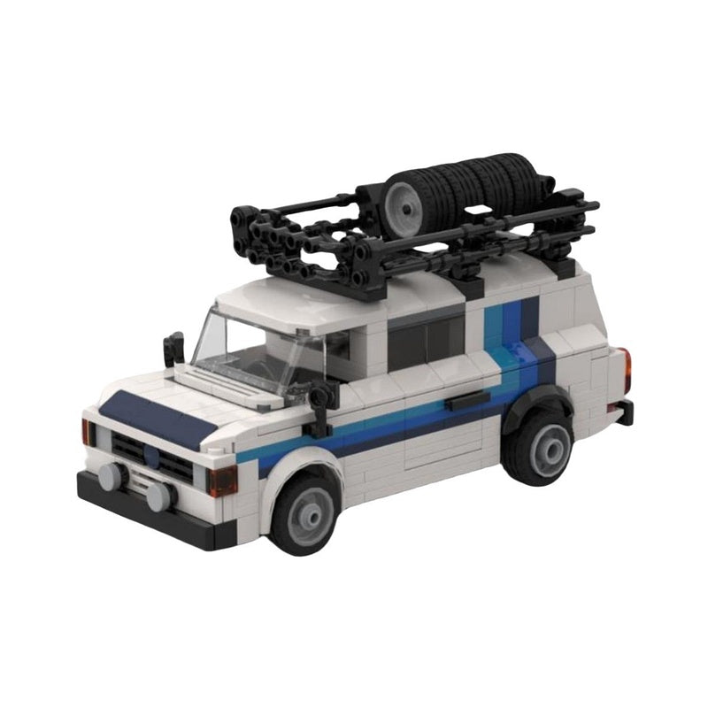 Vintage MKII Rally Support Van Building Kit | LEGO-Compatible MOC - 3