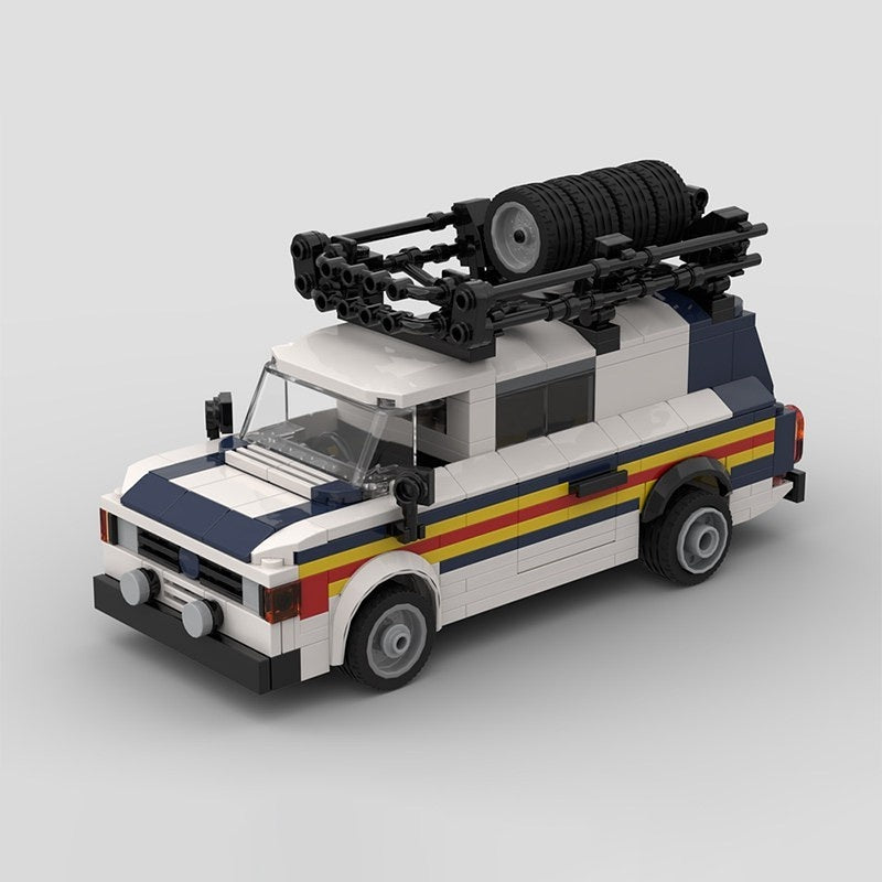 Vintage MKII Rally Support Van Building Kit | LEGO-Compatible MOC - 6
