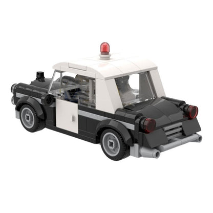 Vintage Police Car MOC Building Kit | Mini Figure Scale Patrol Vehicle - 2