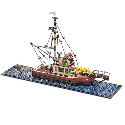 Vintage Shark Hunter Boat MOC Building Kit | Classic Ocean Explorer Vessel - 1