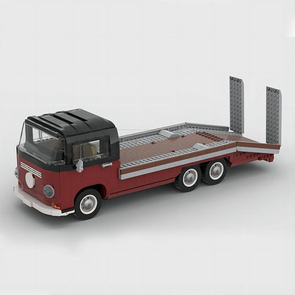Vintage T2 Car Hauler MOC Building Kit | Classic Transporter Model - 1