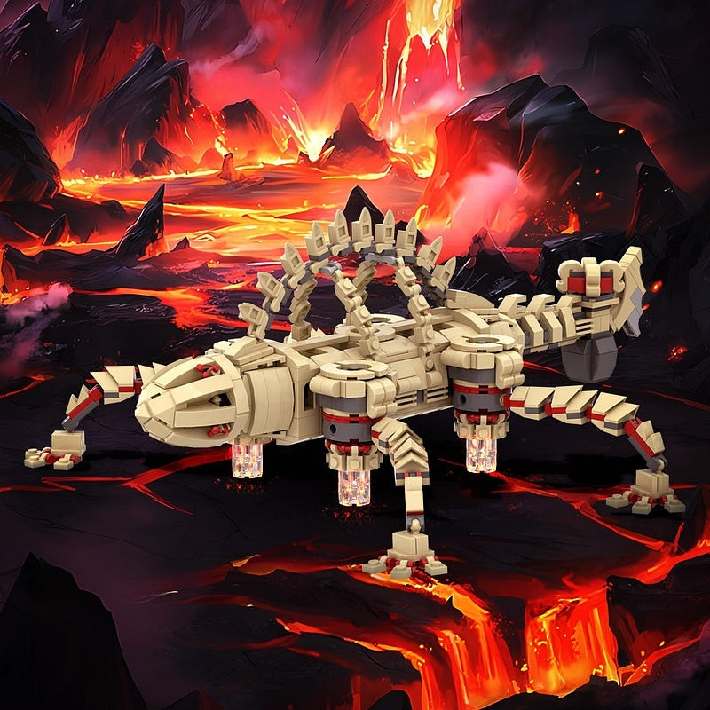 Volcanic Fire Ancient Mechanical Beast MOC Building Kit - 2