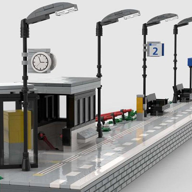 Vught Train Station Platform 2 MOC Building Kit | Railway Architecture - 3