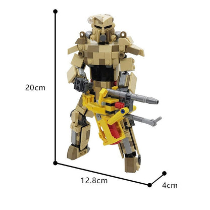 Wasteland Desert Camo Power Armor Mecha MOC Building Kit - 3