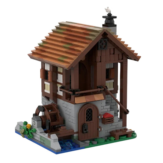 Water Mill Building Kit | Medieval Village | LEGO-Compatible MOC - 1