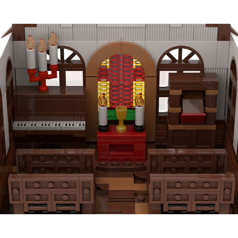 Western Church MOC Building Kit | Historic Architecture Model - 2