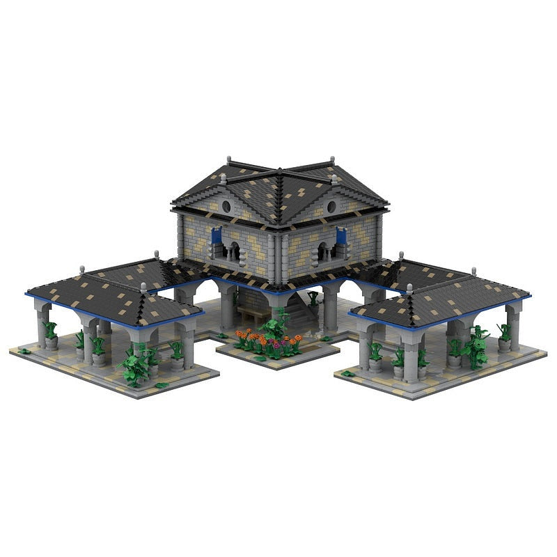 Western European Town Center MOC Architecture Building Kit - 4