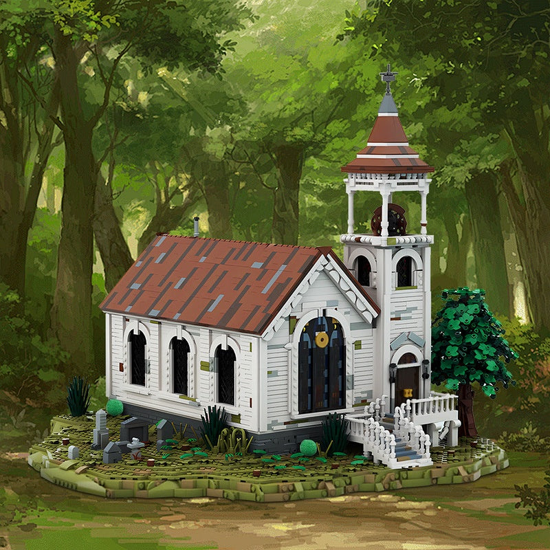 Western Frontier Church MOC Building Kit | Historic Architecture Model - 2