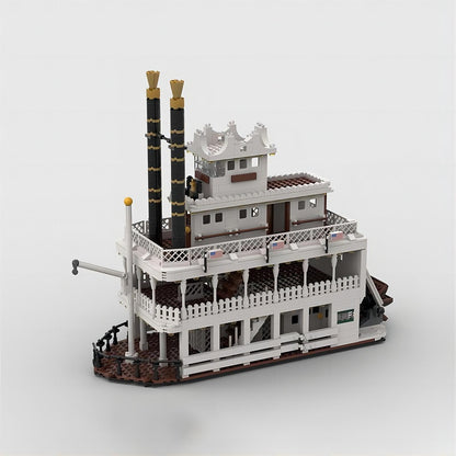 Western Paddle Steamer MOC Building Kit | Historic Riverboat Model - 2