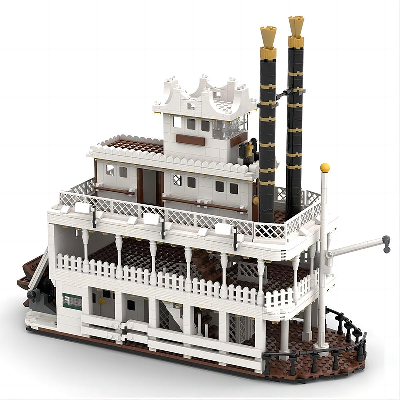 Western Paddle Steamer MOC Building Kit | Historic Riverboat Model - 3