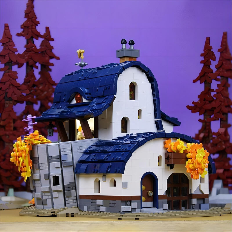 Whimsical Owl Cottage MOC Fantasy Architecture Building Kit - 3