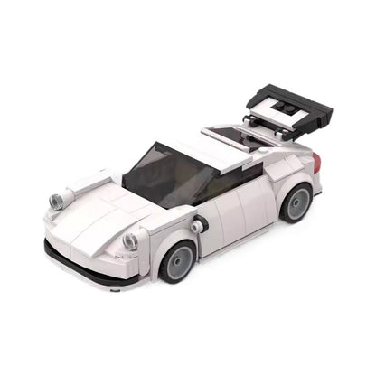 White 911 Turbo Classic Sports Car Building Kit | LEGO-Compatible MOC - 5